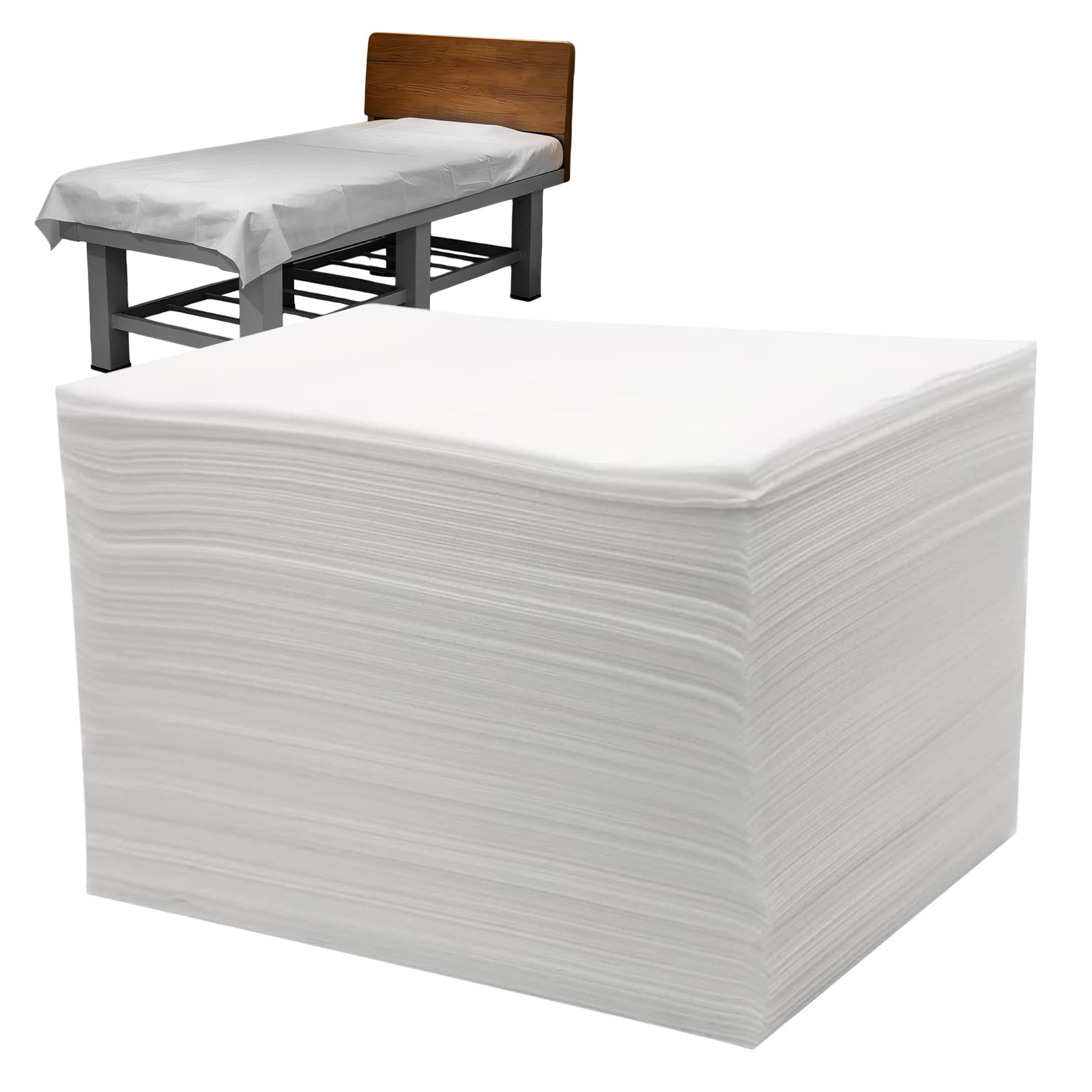 BAIFULAI Lot de 100 draps de lit jetables pour table de massage : 180 x 80 cm Drap housse jetable doux pour la peau Housse de table de massage en tissu non tissé pour salon de beauté, spa, massage