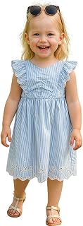A.T.U.N. (ALL THINGS UBER NICE) Girls Stylish 100% Cotton Embroidered Dress | Stylish Frock with Sleeveless Ruffle Design Price In India