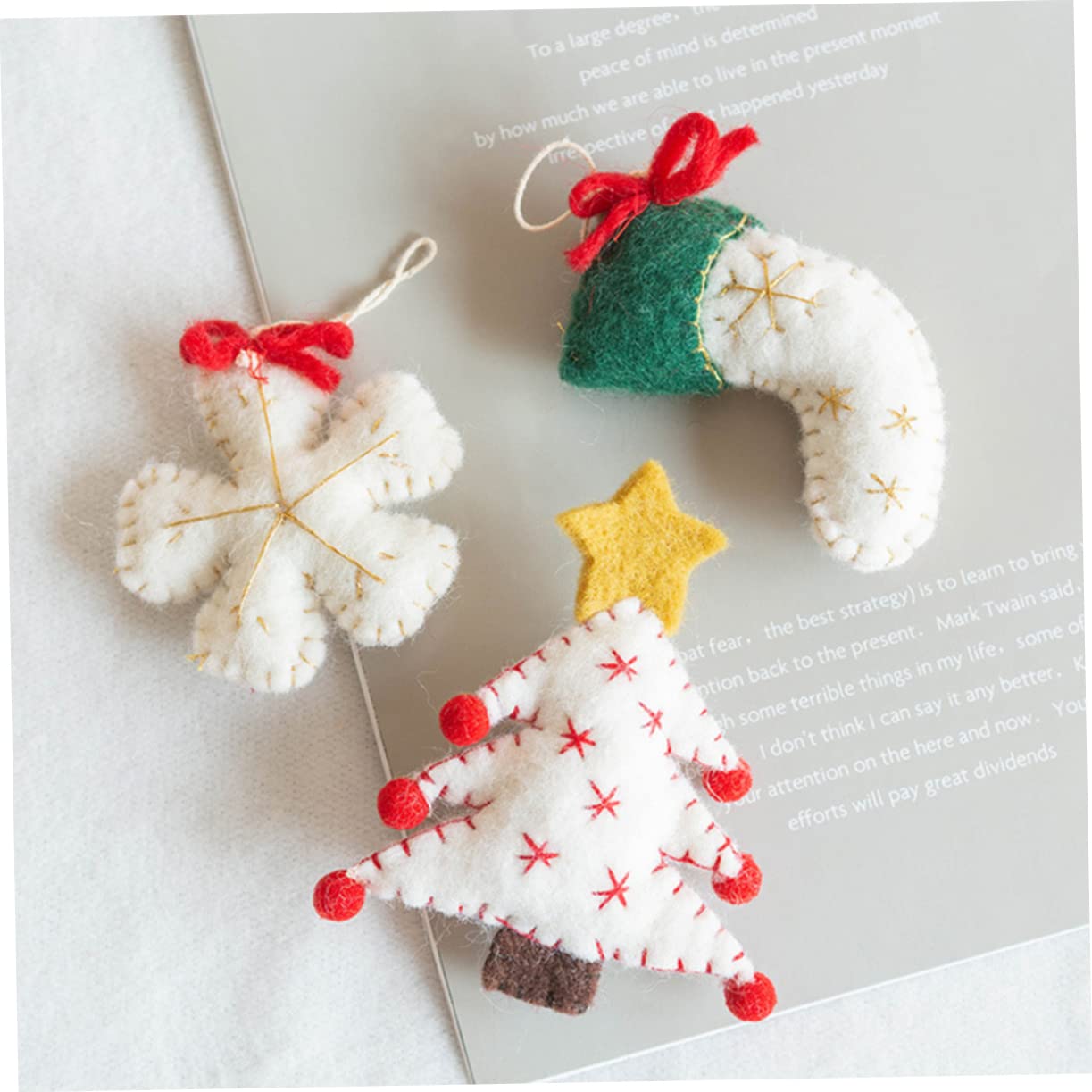 PRETYZOOM 18 Pollici Addobbi Natalizi Ciondolo Albero Di Natale Decorazione Natalizia in Feltro Ornamenti Per Calze Di Natale Ciondoli Natalizi Decorativi Albero Di Natale in Feltro Provato