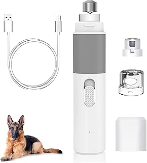 auvstar Cortauñas para Perros con 2 Luces LED,Lima de Uñas Perros Cortauñas Eléctricas para Perros con Tapa Antipolvo,Moto...