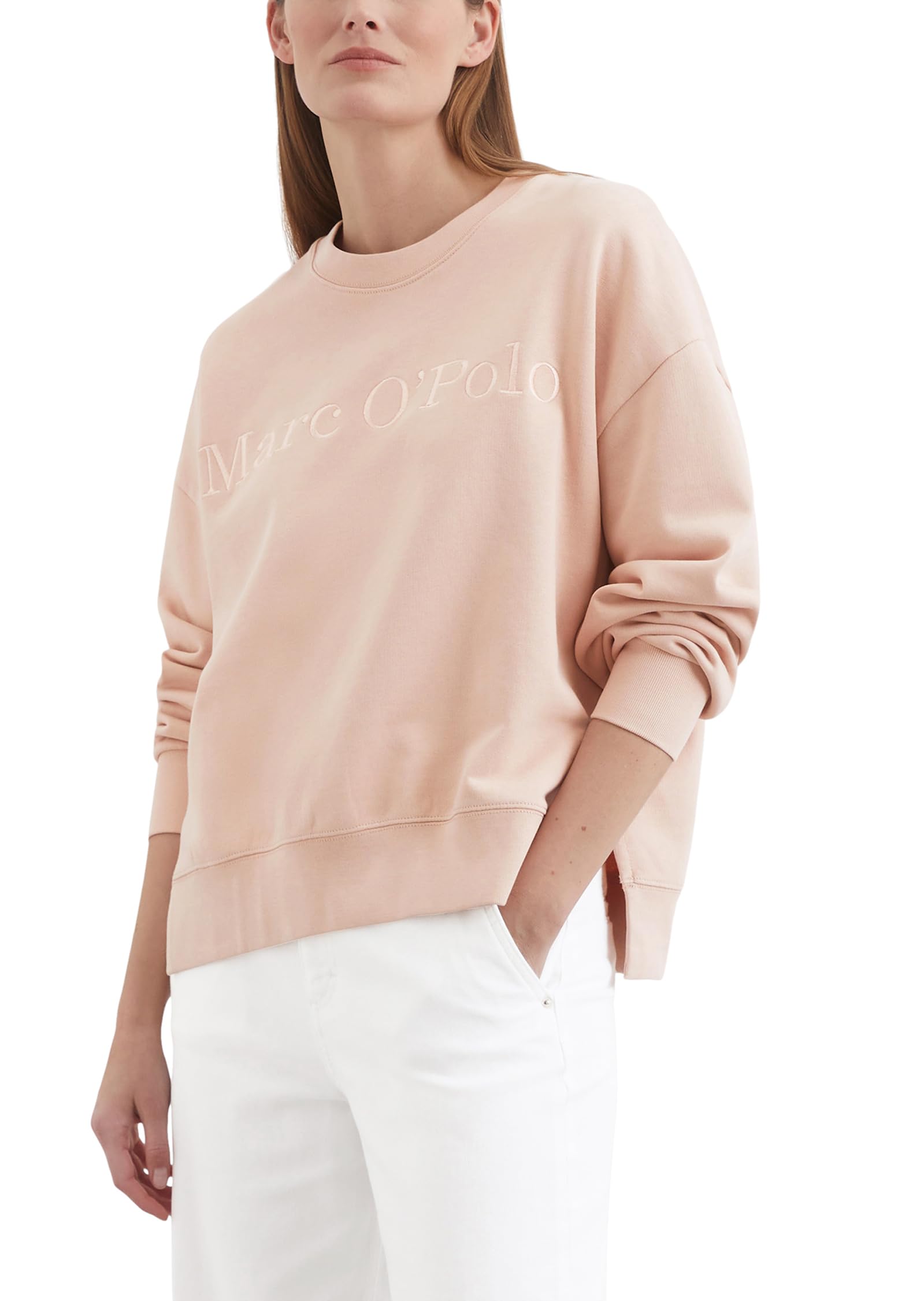 Marc OߴPolo Donna Felpa in Cotone bio con Polsini a Costine