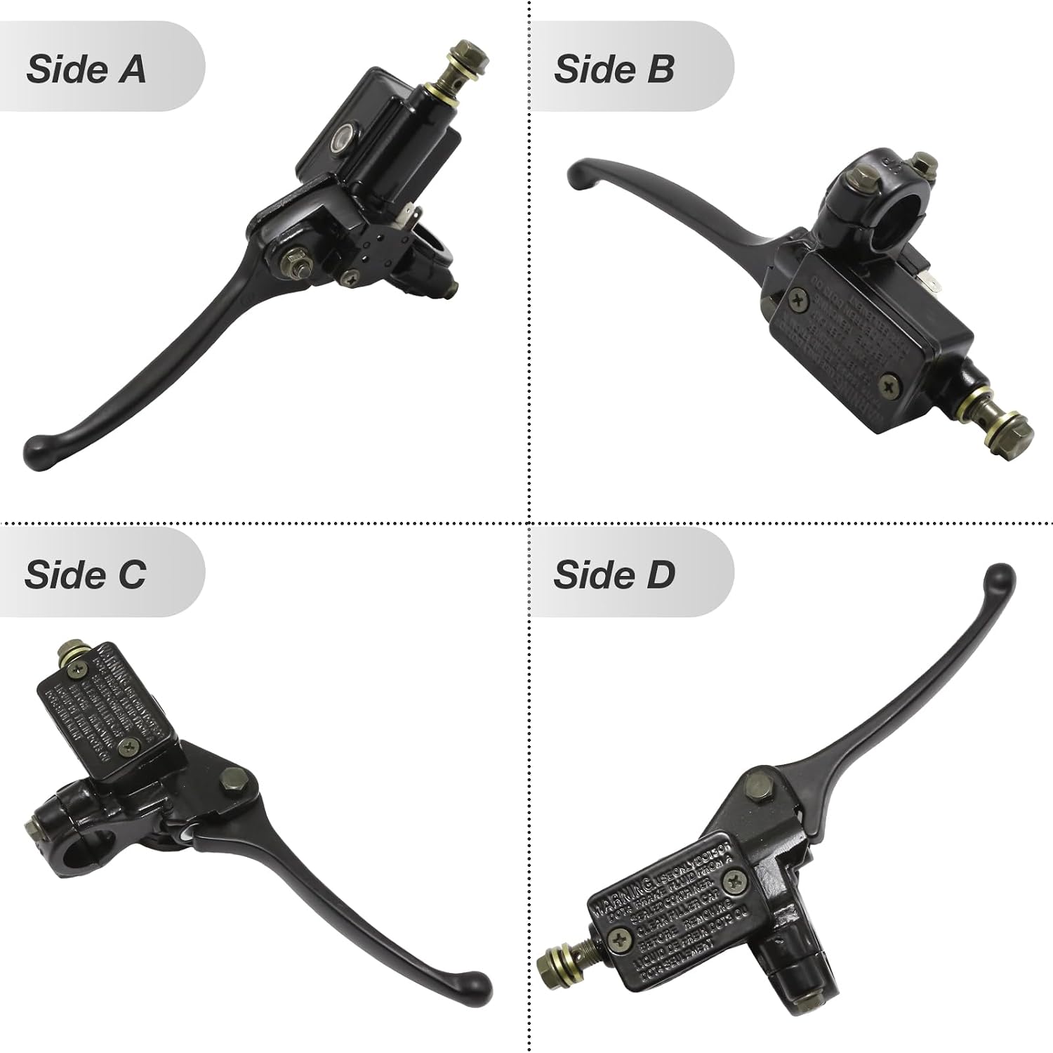 EATAKWARD Front Disc Brake Master Cylinder Caliper Kit, Replacement for 50cc 70cc 90cc 110cc and 125cc Dirt Pit Bike Brake Systems