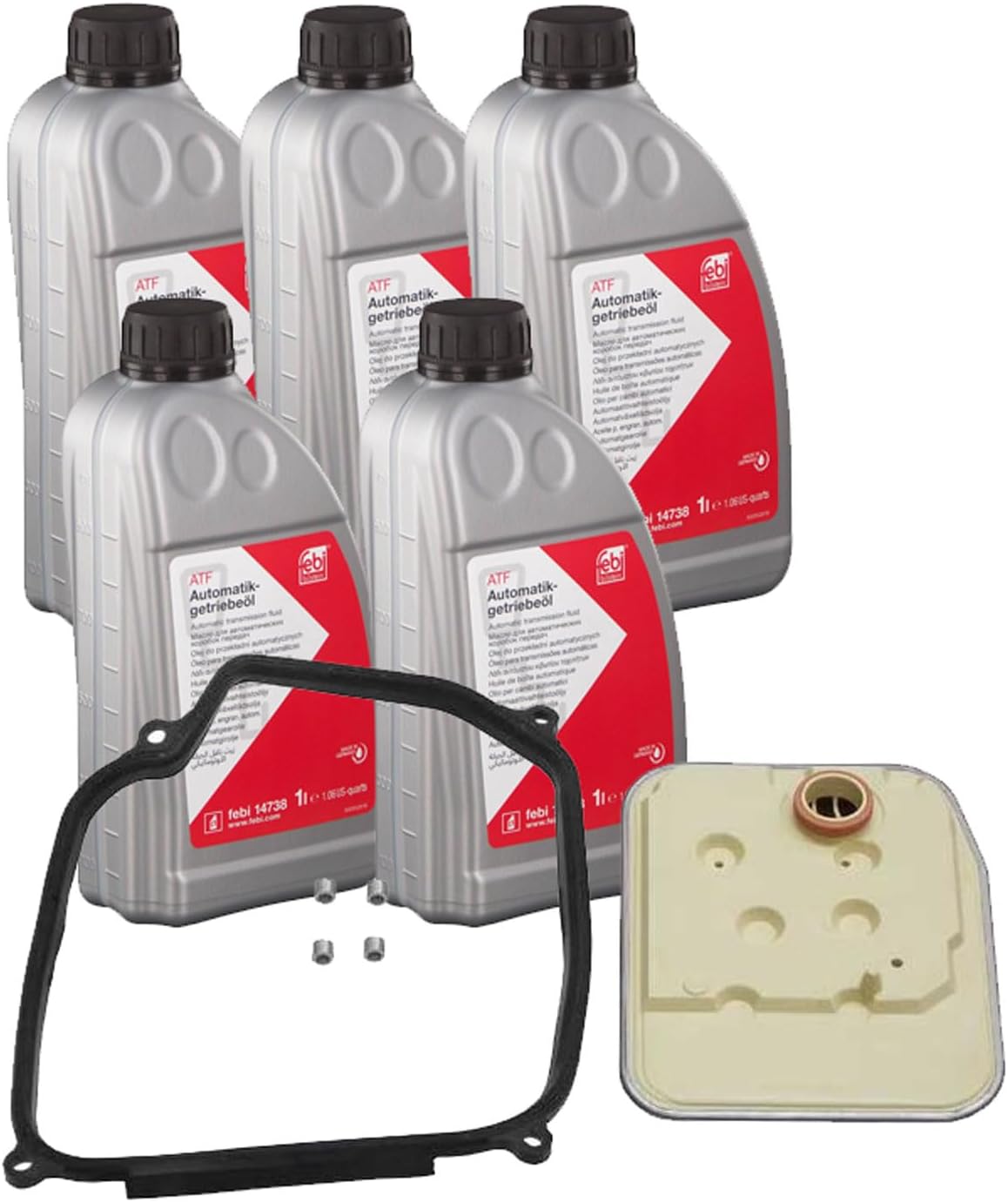 Automatic Transmission Filter Kit and Fluids 5 Liters For Audi Cabriolet VW Golf