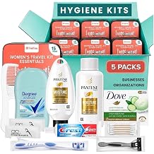 Hygiene Kits Bulk 5 Pack Womens Travel Size Toiletries for Care Packages
