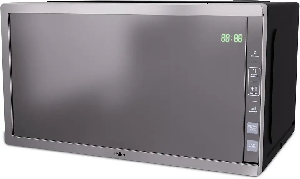 Micro-ondas Philco 33L Preto Acabamento Inox PMO38T 220V