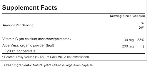 Miniatura 2 de ANDREW LESSMAN Aloe Vera 200mg - 30 cápsulas - Proporciona 2001 Ultra-Concentrado de Aloe Vera, apoyo calmante para el estómago y el sistema