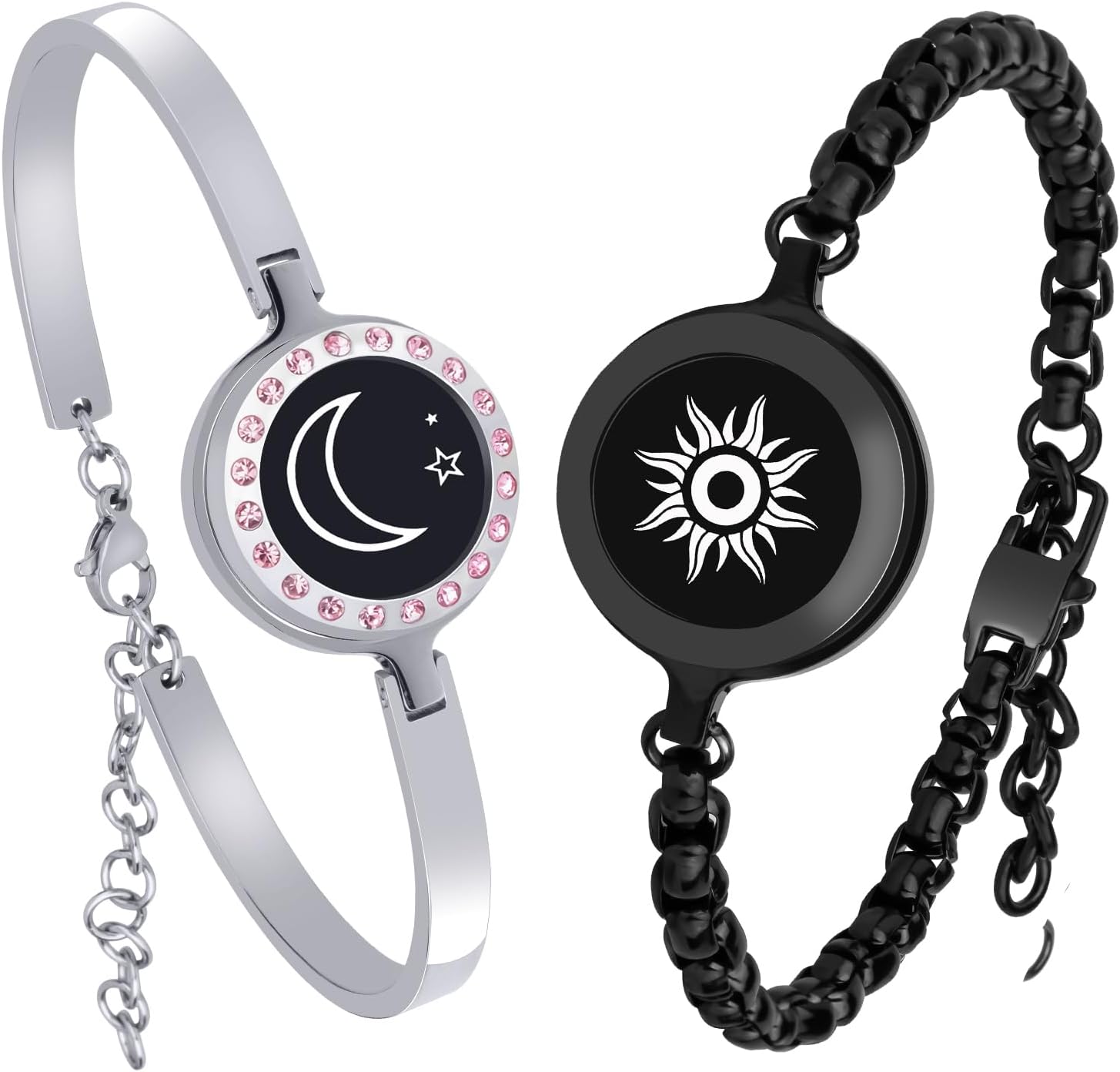 Long Distance Touch Bracelets, Vibration & Light up for Love Couples Bracelets,Send SOS SMS,Relationship Bracelets