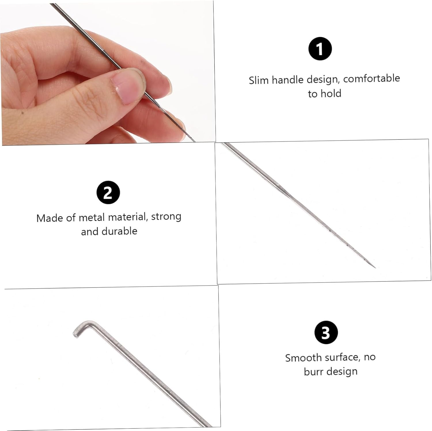 VILLCASE 45pcs DIY Felting Punch Needles Kit Wool Felting Needle Punch Hand Sewing Supplies