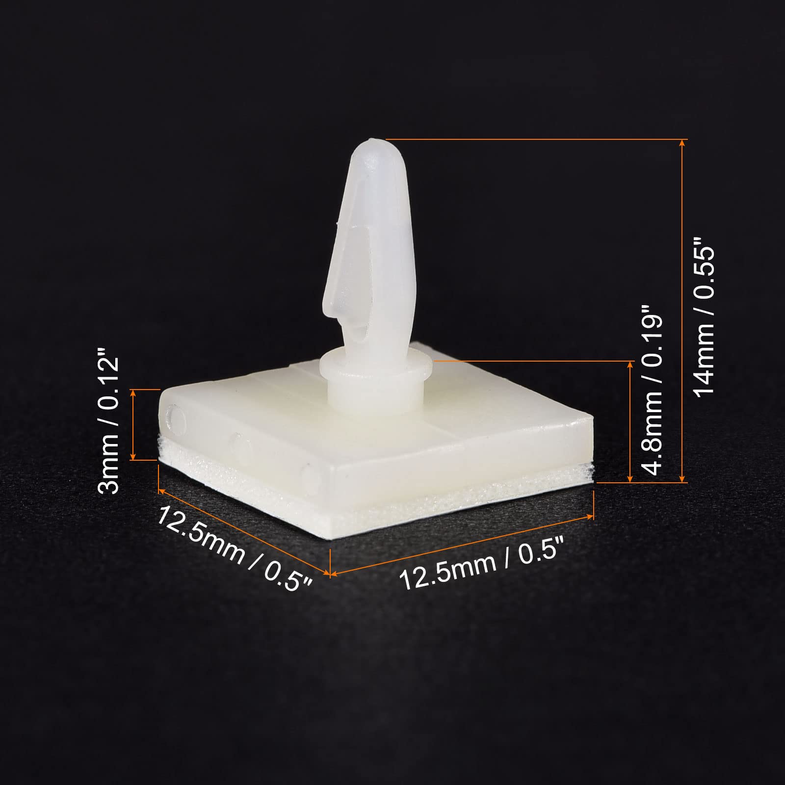 PATIKIL 4,8 mm Supporto Altezza Appiccicoso PCB Spaziatore, 20pz Adesivo Distanziatori Plastica Colonna per Circuito Scheda Risolto, Bianco
