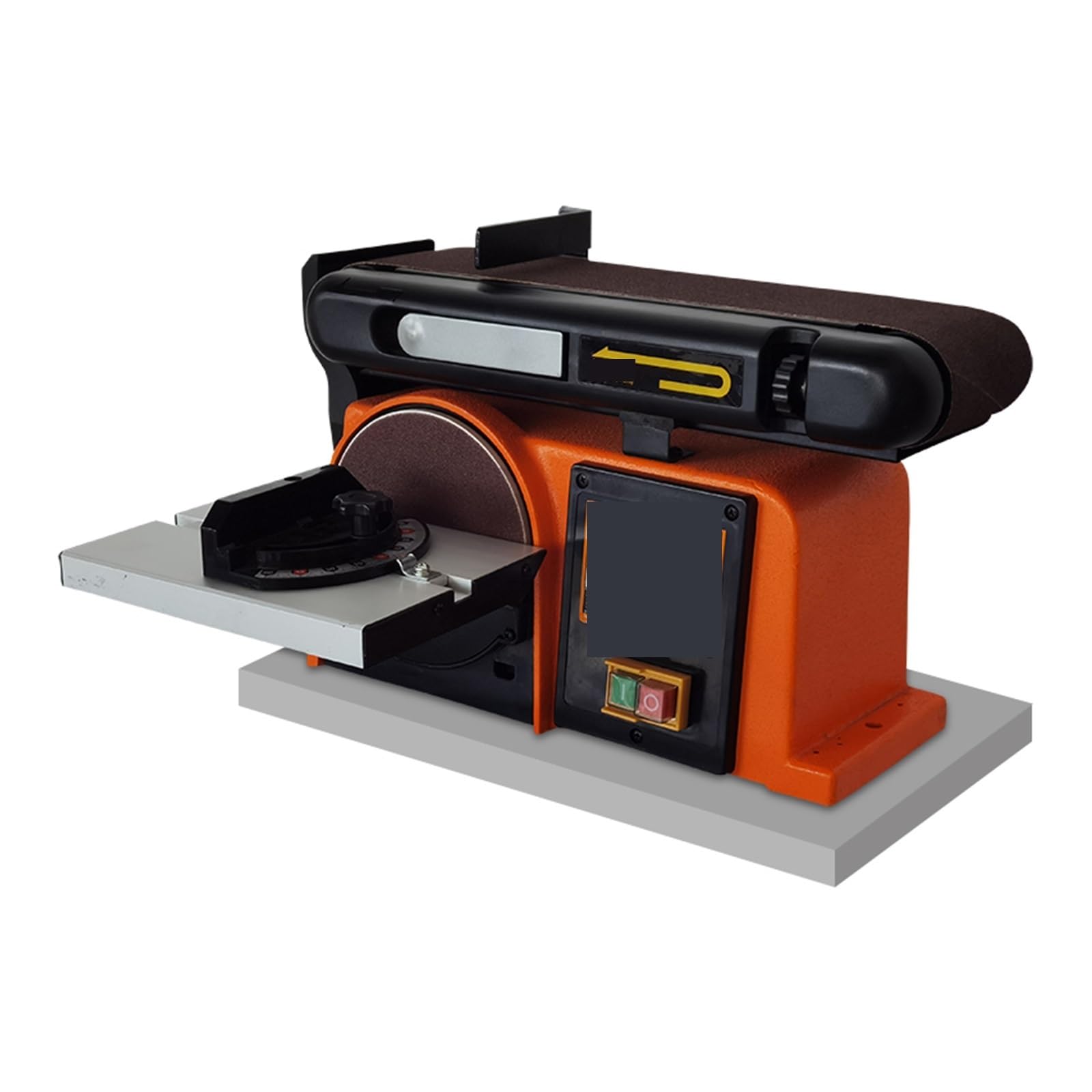 Csdasw Oranje Grinding Wheel Sand Belt Machine Variable Speed Combination Bench Sander Belt Sander Disk With Cast Iron Base Jewellery Diy