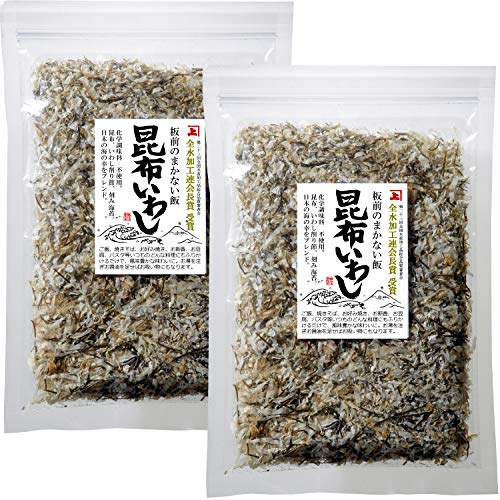 兼上 板前のまかない飯 昆布いわし 45g×2袋セット ふりかけ ごはんのおとも 食塩不使用 無添加国産 のり 昆布 カネジョウ