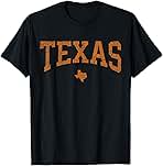 Texas T Shirt Women Men Kids Texas State Map Distressed T-Shirt