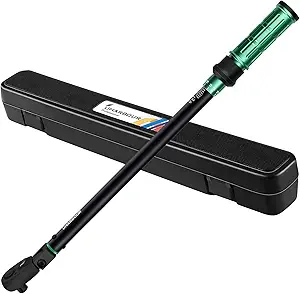 Split Beam Torque Wrench 1/2 Drive, 30-250 ft.lb Split Beam Torque Wrench, 1/2 Drive with Flexible Head, Suitable for Car, Motorcycle
