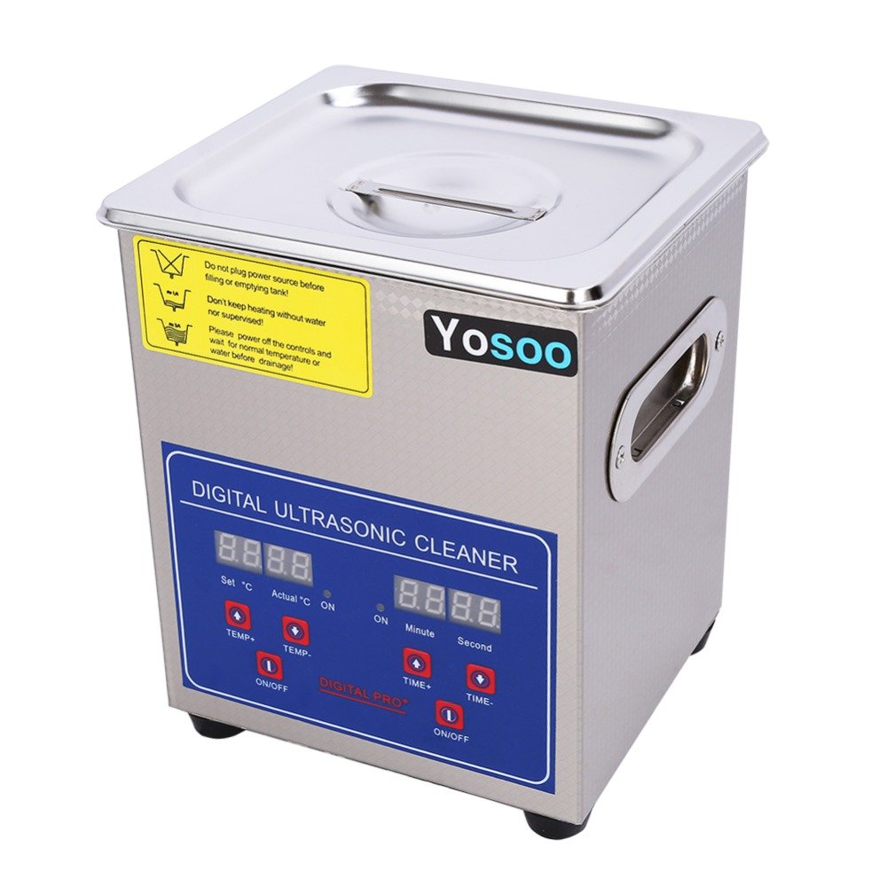 80 W/2 L Digital Commercial Grade Edelstahl Heizung Ultraschallreiniger Brillen Schmuck Reinigungs 110 V/220 V mit Korb