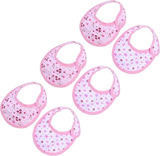 TOYANDONA 3 Conjuntos/6 Peças Roupas De Boneca Babador Bebê Boneca Babadores Para Meninas Bonecas Para Meninas Boneca Rosa Acessórios De Alimentação Babadores Para Bonecas Toalha De Saliva