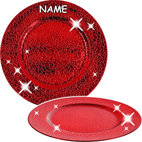 alles-meine.de GmbH Teller/Platzteller rot - Metallic Effekt Ø 33 cm...