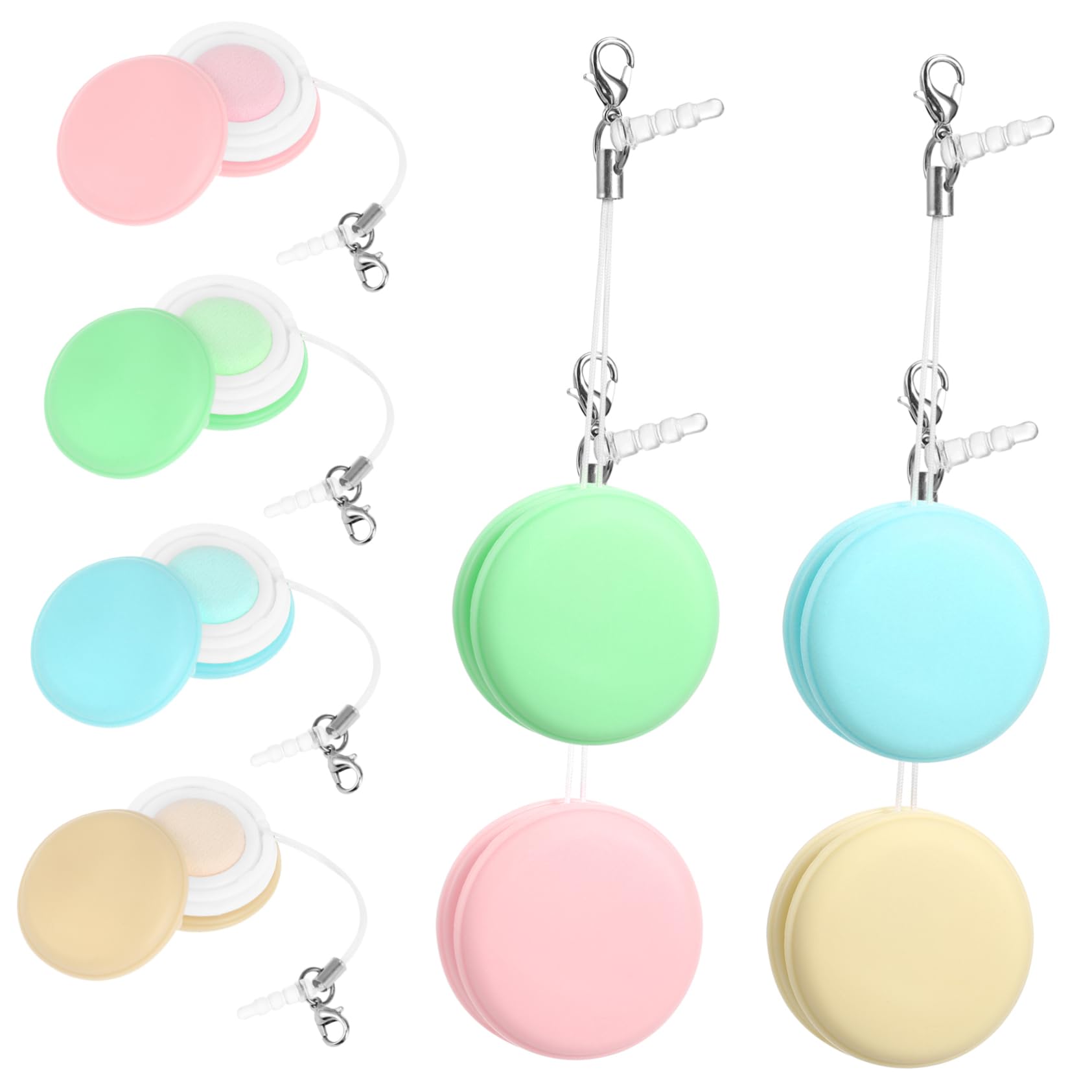 FRCOLOR 40 Pièces Essuie-Glace D'Écran De Téléphone Lunettes À Boire Lingettes De Nettoyage De Téléphone Portable Lingettes Nettoyantes Pour Macaron Porte-Clés Charme De Nettoyage