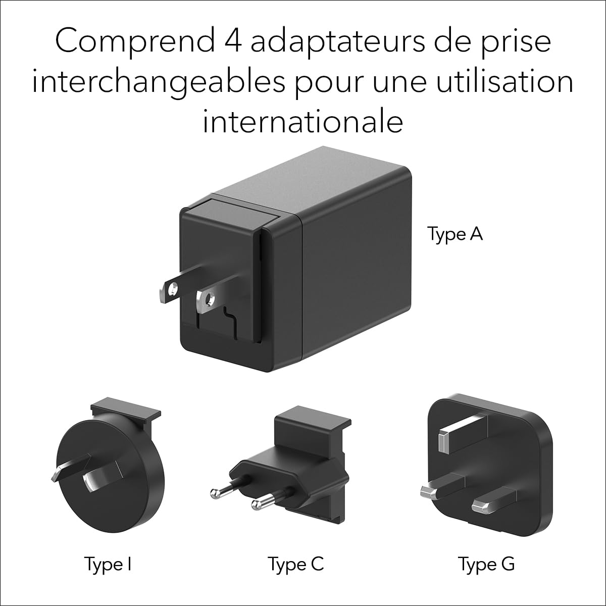 NETGEAR Nighthawk Chargeur Rapide (MHPADPT) – Charge Votre routeur Mobile Nighthawk M7 Pro, M7, M6 Pro, M6 ou M3 ou d'autres appareils USB-C, Prises internationales incluses, Design Compact