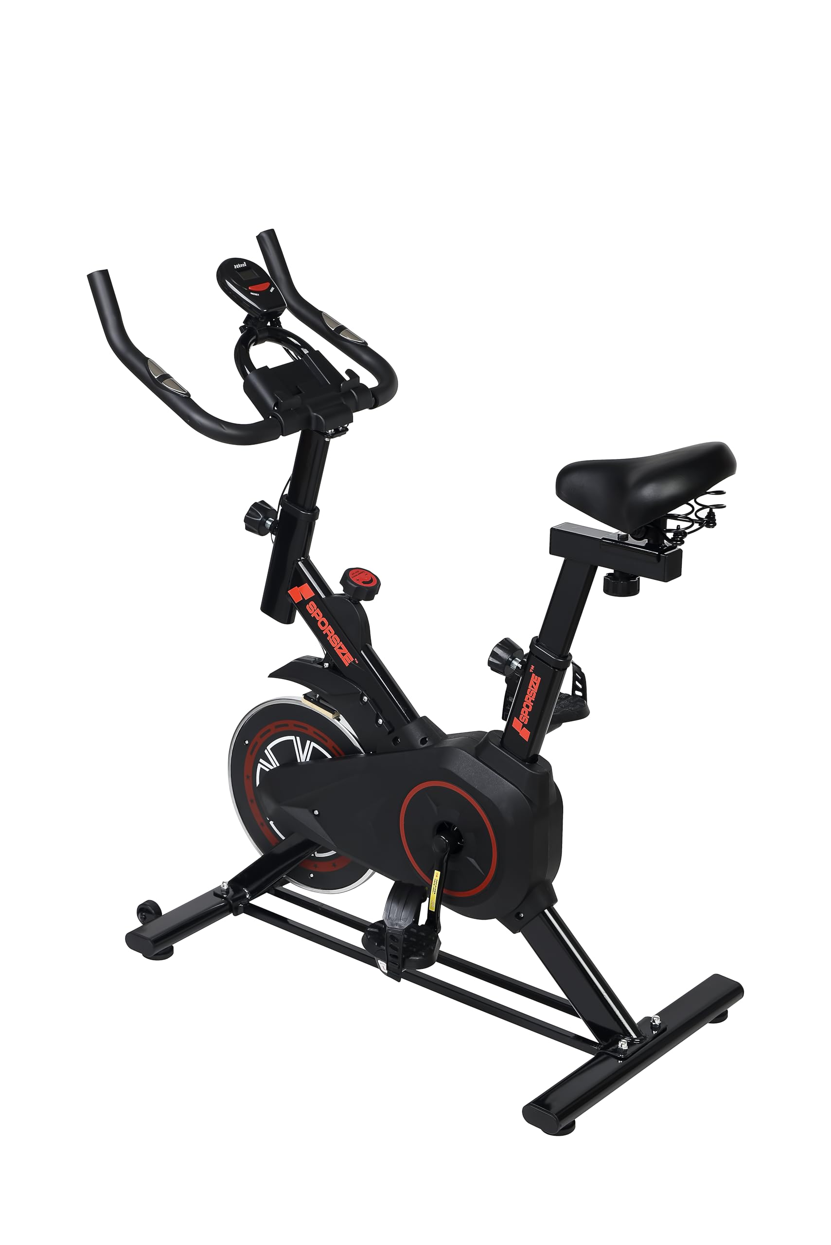 Sporsize Exercise Bike - Dijital Ekran Göstergeli Sessiz Çalışan Ev Tipi Dikey Egzersiz Bisikleti MAX 136 KG