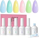 PEACECOLOR Cat Eye Gel Nail Polish 6 Spring Colors Green Blue Nude Pink Purple Glitter Sheer Translucent Nail Polish Set with Magnet Nail Art Manicure Kit Salon DIY Gifts for Women