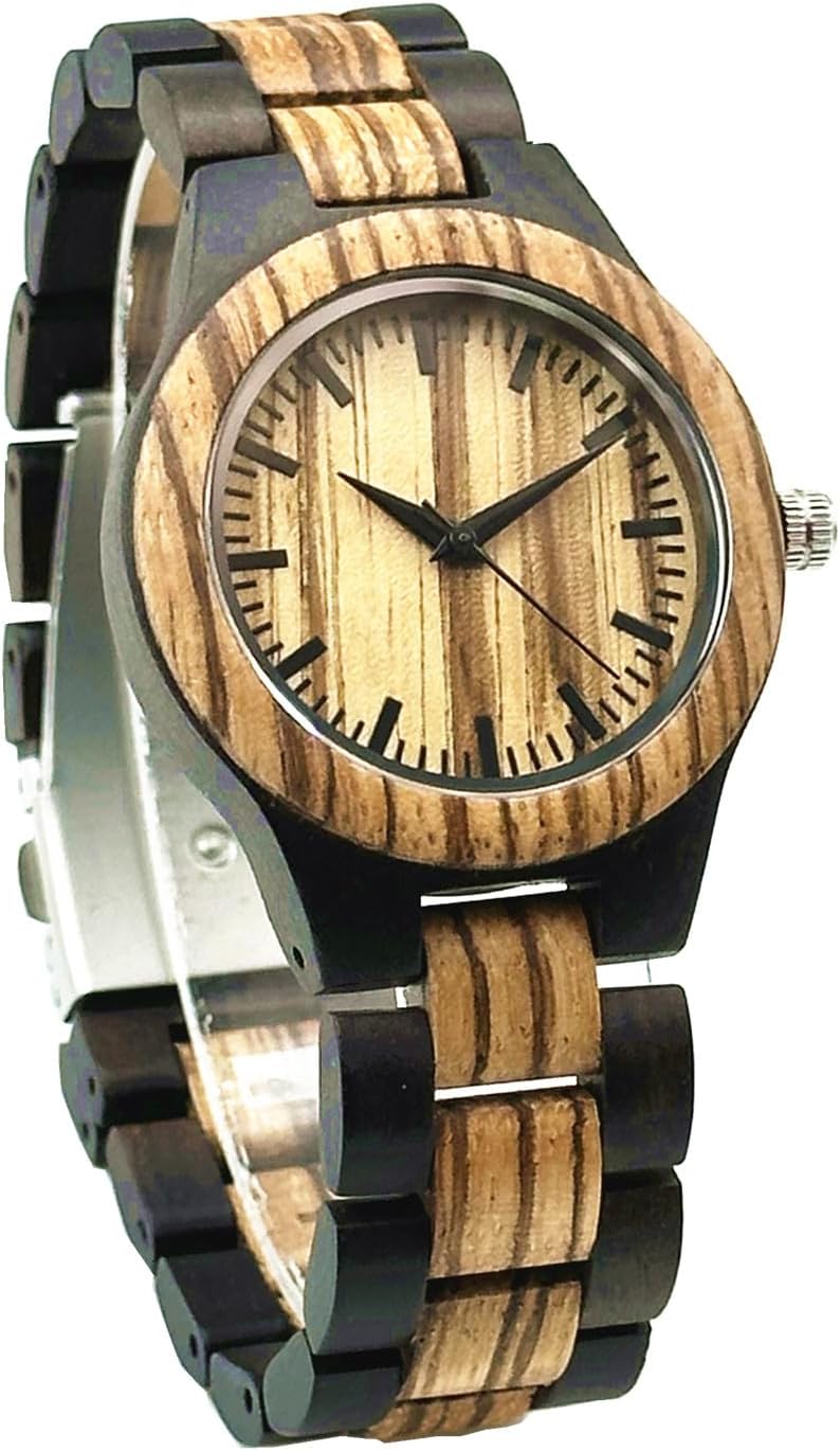 MISHIKG Wooden Watch for Men or Women Lightweight Analog