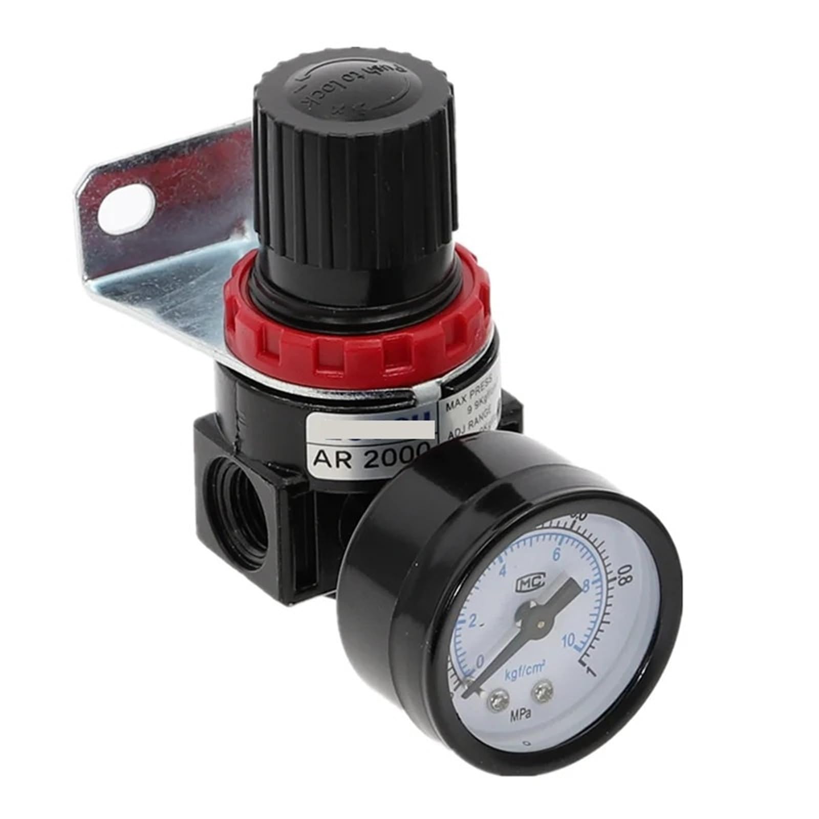 AR2000 1/4 "Pneumatico del Compressore D'aria Regolatore di Pressione Valvola di Riduzione 4MM-16MM Raccordi Connettore 1 Pz