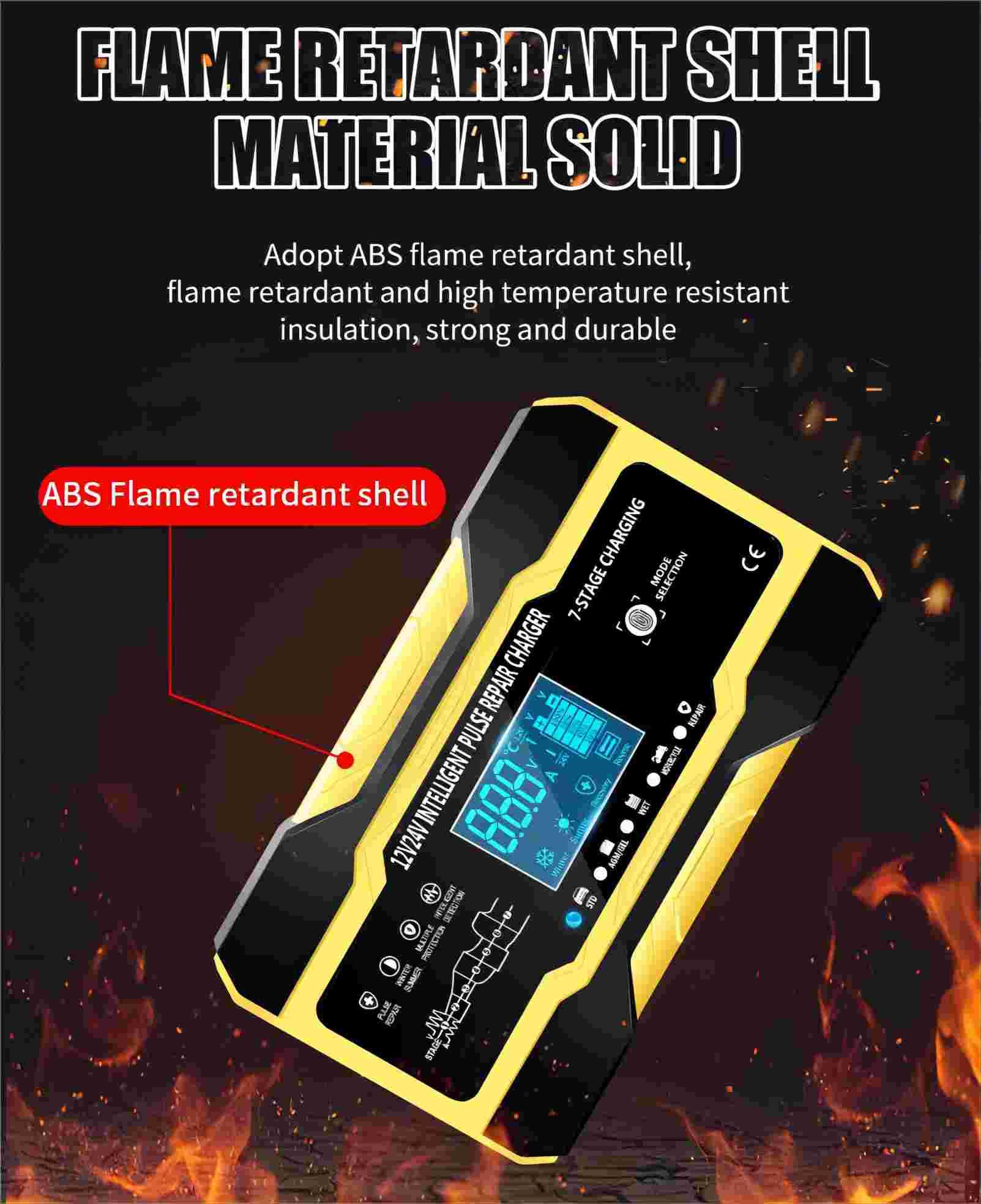 Image showing the flame retardant ABS shell material of the charger.