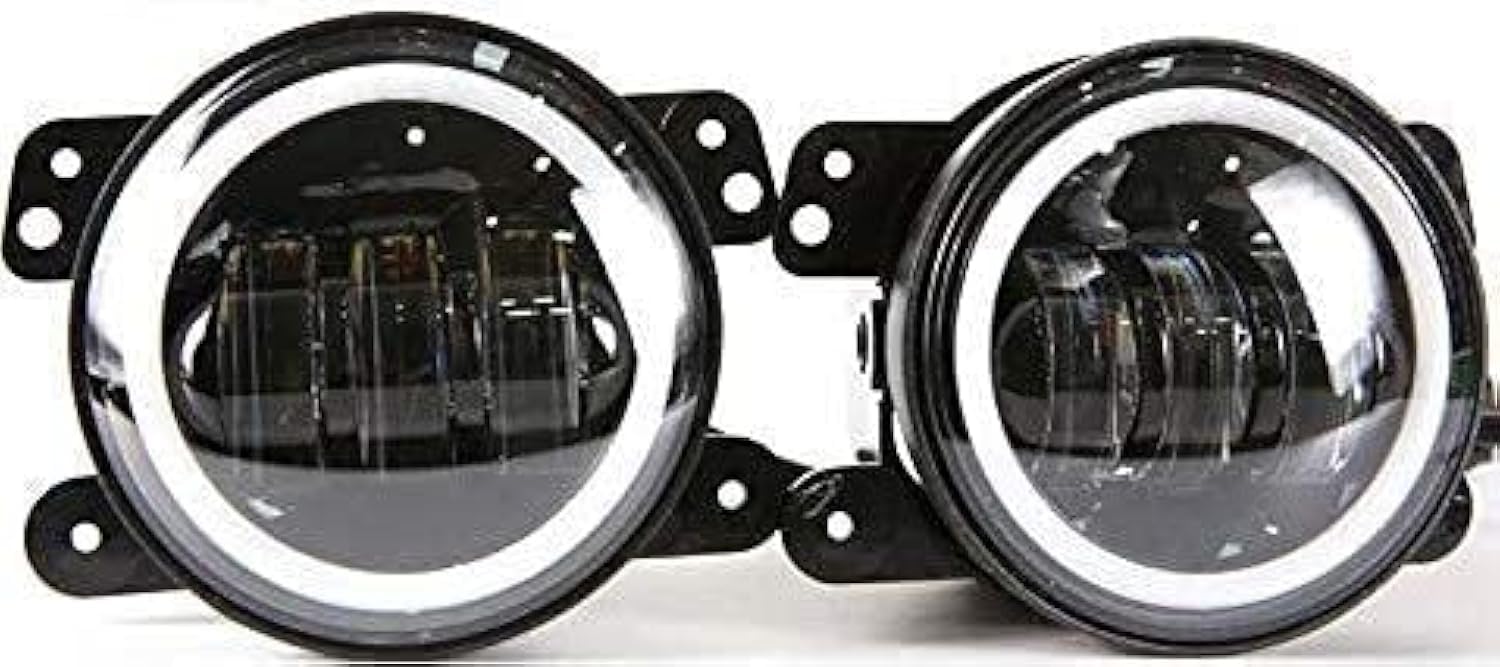 CLOUDSALE ; Your Store. Your Place led White fog lamp 4 inch 60w 8000lm with Yellow drl ring turn indicator with 3 cree led lens only Compatible With Suzuki (2 pcs)-image-40