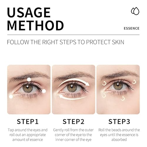 Miniatura 4 de Suero para ojos, crema para debajo de los ojos para ojeras, antienvejecimiento y reafirmante, rodillo de hielo de bola de masaje de 360 para líneas