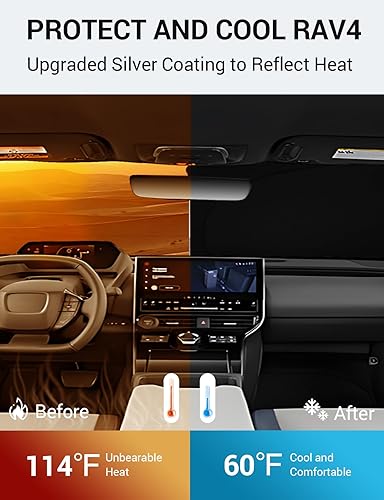 Vista 216 de Proadsy Parasol para parabrisas para BMW X1 F48 2016-2022 de 4 capas plegable, protector de parasol frontal que bloquea los rayos UV y mantiene