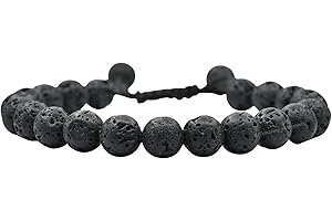 8mm Lava Stone Bead Bracelet for Men and Women