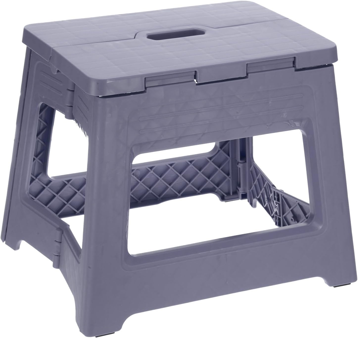 uxcell 9" Folding Step Stool for Adults 132 lbs Capacity Non-Slip Step Stool with Handle Collapsible Foot Stools, Purple Small Stepping Stool for Bathroom, Bedroom, Kitchen
