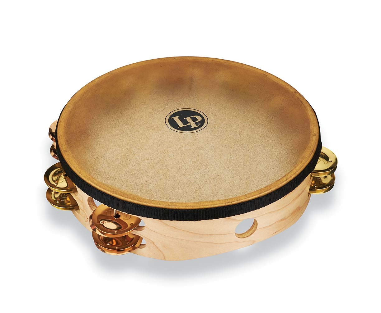 Latin Percussion Pro 10 tamburynów, brąz i mosiądz, podwójny rząd (LP384-BB)