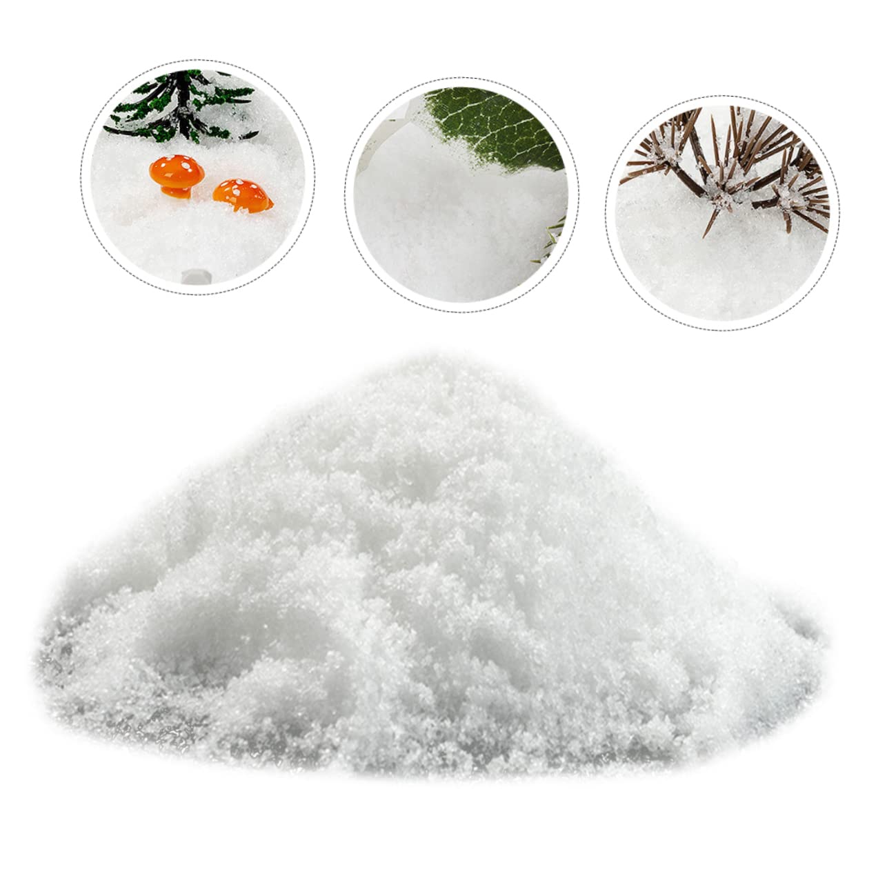 Cabilock 1 Pack Simulated Snow Powder Sand Tray Snow Decor Faux Snow Fake Snow Christmas Snow Christmas Decor Christmas Tree Decor Winter Decor Decoration Absorbent Particles White