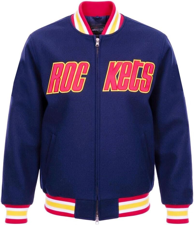 Mens Rocket Premium Woolen Body and Sleeves Varsity Jacket – Classic Athletic Style