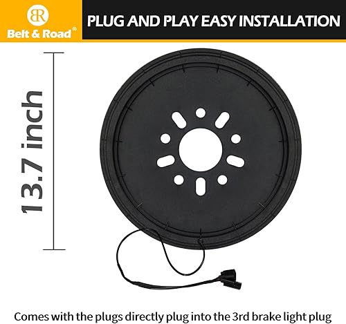 Miniatura 4 de Luz de freno de rueda de repuesto (Plug and Play) Luz de freno para Wrangler 2007-2017 JK JKU luz roja
