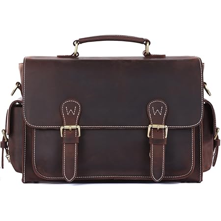 Amazon Co Jp Tiding タイディング カメラバッグ ショルダーバッグ 本革 2way 一眼レフ 対応 総革 ビンテージ風 ダークブラウン シューズ バッグ