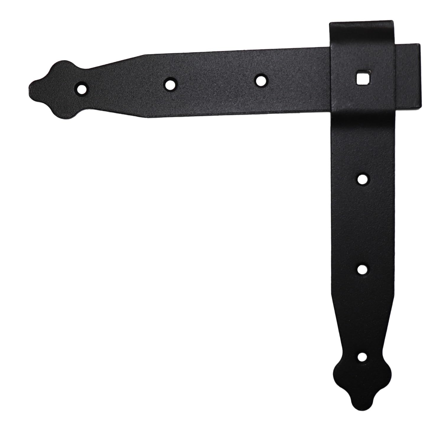 Pack of 1 x Flat Corner L Shape Plate, 200 x 200 mm Black Flat Right Angle Bracket, Decorative, Powder Coated Steel Repair Brace Support, Joining Mending Plates Connector, Rust and Corrosion Proof