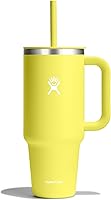 Vista 23 de Hydro Flask - Vaso de viaje con asa, tapa y pajilla, acero inoxidable térmico, 32 onzas, color azul