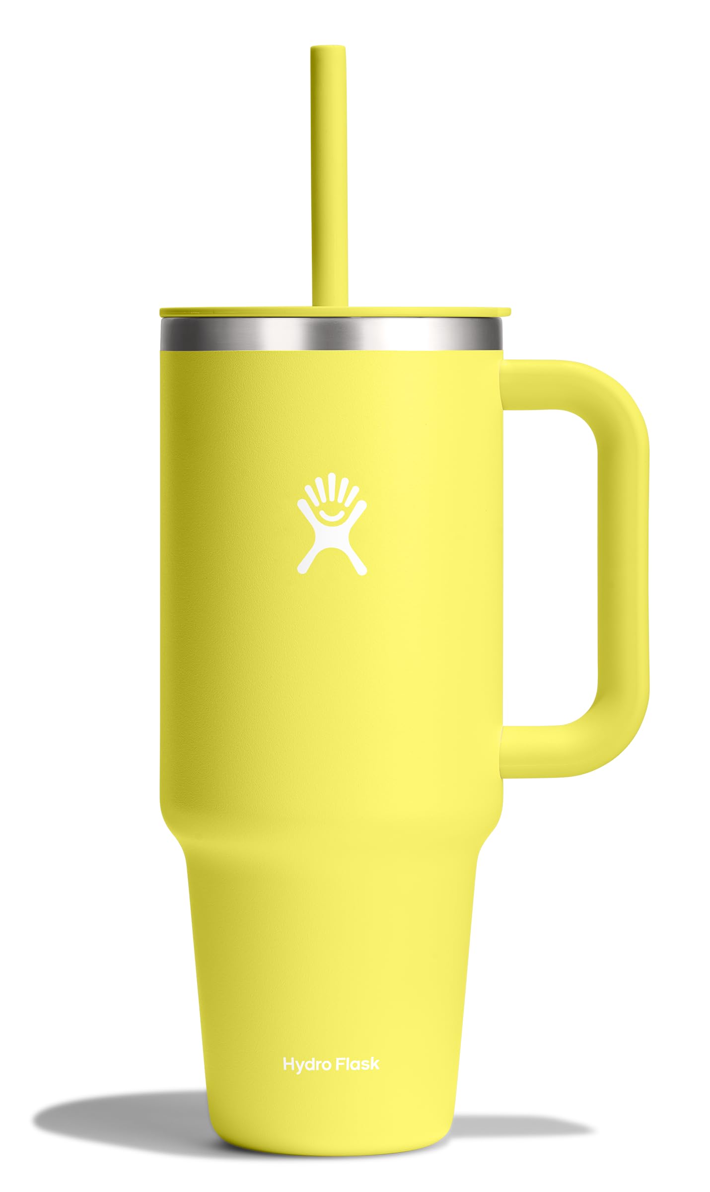 Hydro Flask Travel Tumbler with Handle, Lid and Straw - Insulated Stainless Steel in 40 Oz Cactus