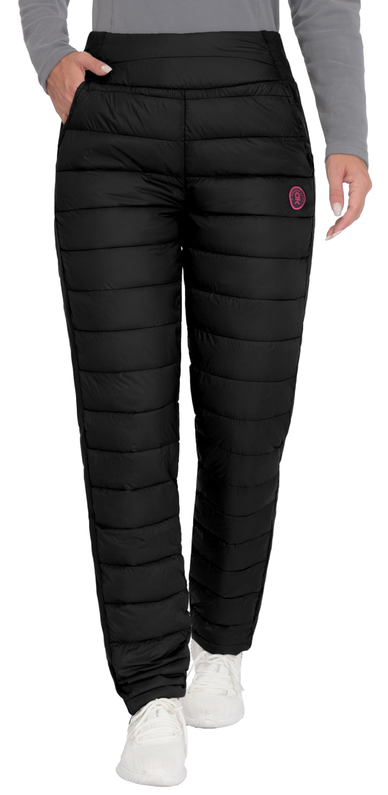Little Donkey Andy Womens Puffer Pants Lightweight Warm Puffy Quilted Pants Winter Snow Ski Trousers