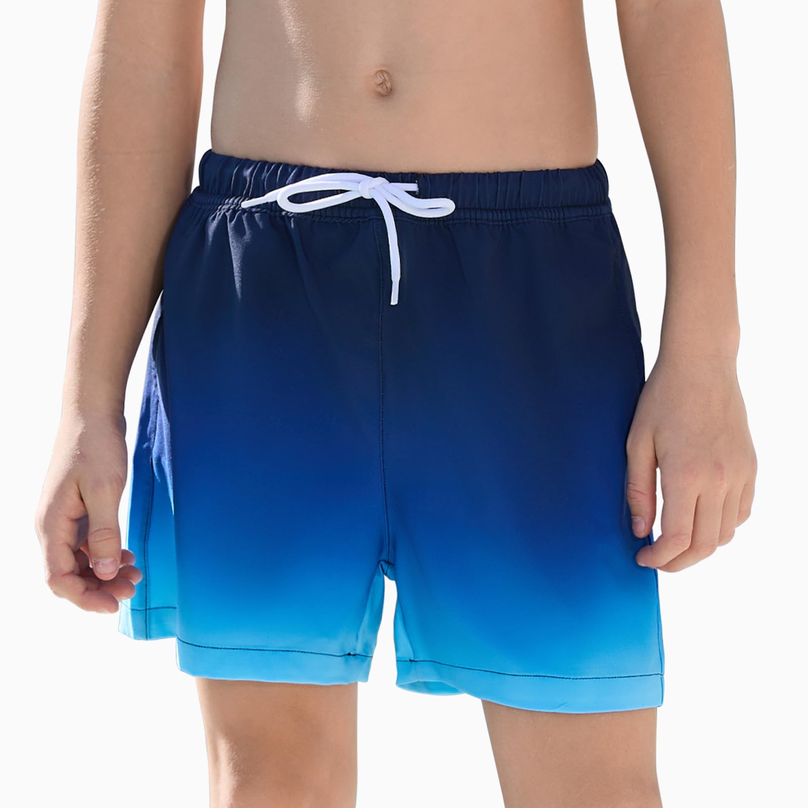 Vorvowry Badehose Jungen Licht Schnell Trocknende Badeshorts mit Kordelzug Badehose Kinder Jungen Schwimmhose für Strand Pool und Urlaub