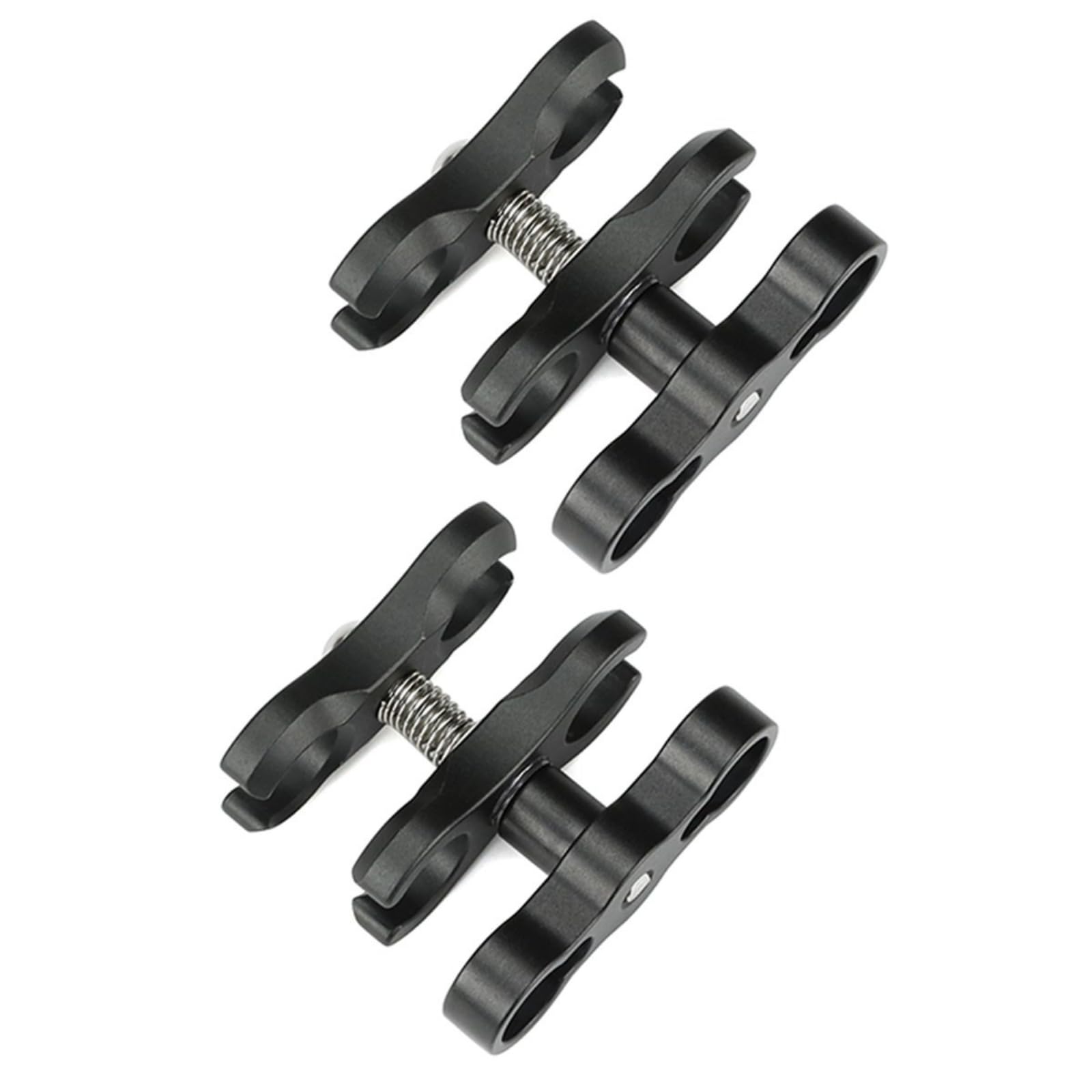 LIANQIAN Aluminum Alloy Clamp, Ball Joint Bracket Arm, Two Section Holder, Diving Essential Accessory Light Combination Fixed Clamp (CP-2 2PCS)