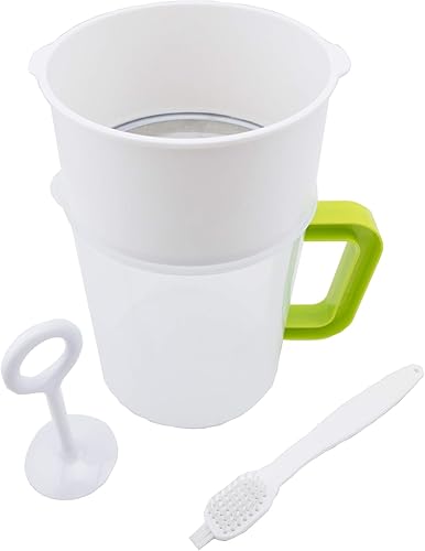 Colador de alimentos de múltiples usos, reemplazo de bolsa de leche de nuez, colador de yogur, policarbonato de grado alimenticio y malla de acero