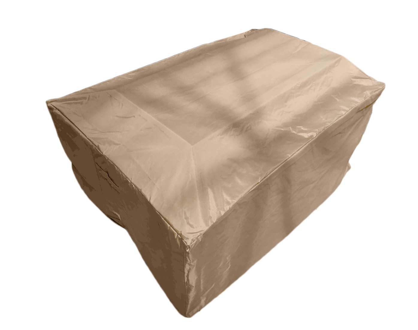 Hiland HVD-RFP-CVR Heavy Duty Waterproof Two Tiered Fire Pit Cover-59 x 39 x 24-Tan, Round