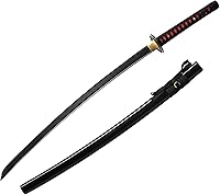 Vista 14 de Espada Samurai Katana, Hecha a Mano Japonesa, Práctica, Acero al Carbono Damasco/1060/1095, Templado/Templado en Arcilla, Espiga Completa, Afilada