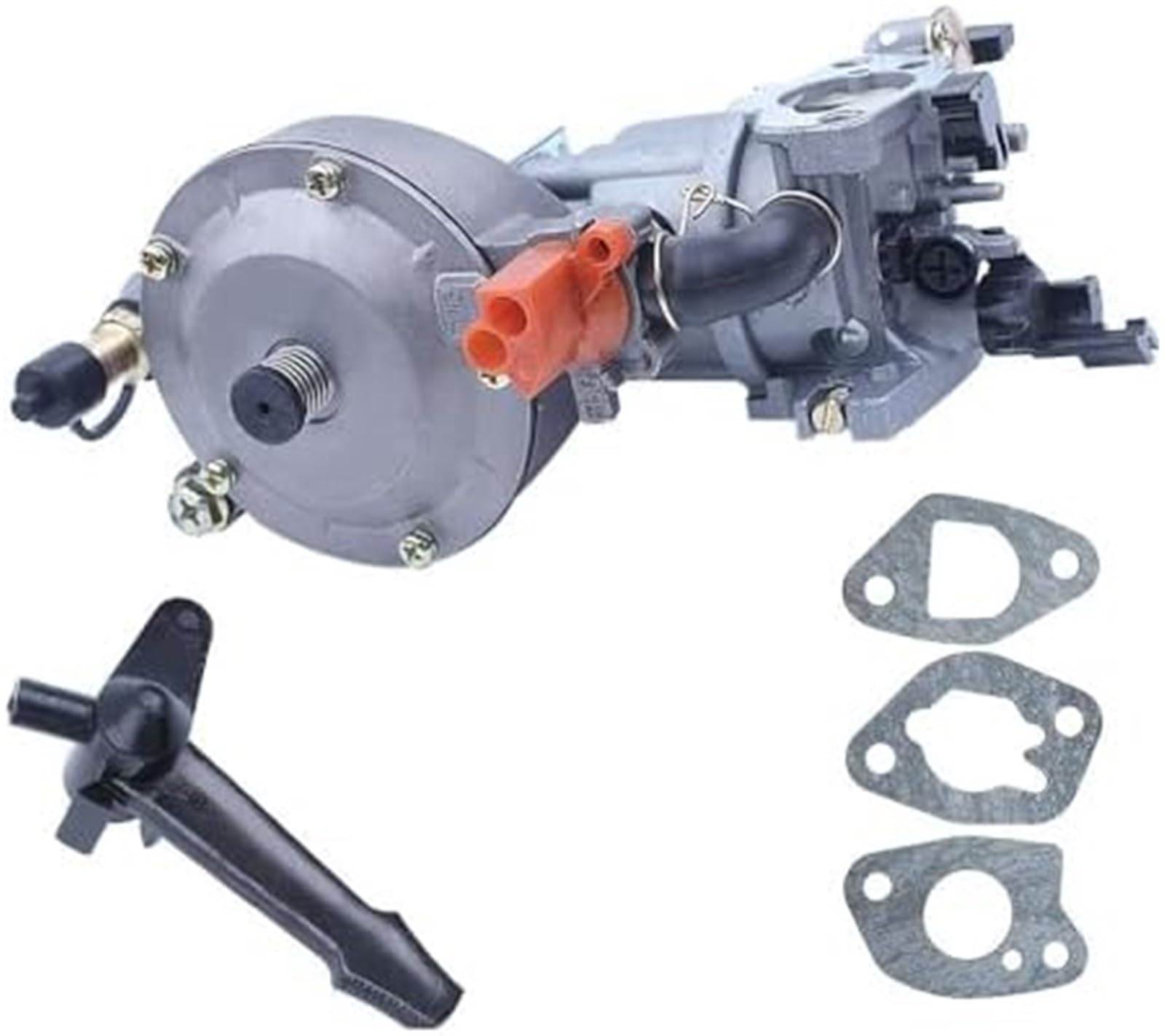 Carburador de estrangulador cable con kit filtro combustible perno junta, para repuesto motor cortacésped Gx200 Gx160 Gx 160 200 Mezclador de combustible para tractor de jardín