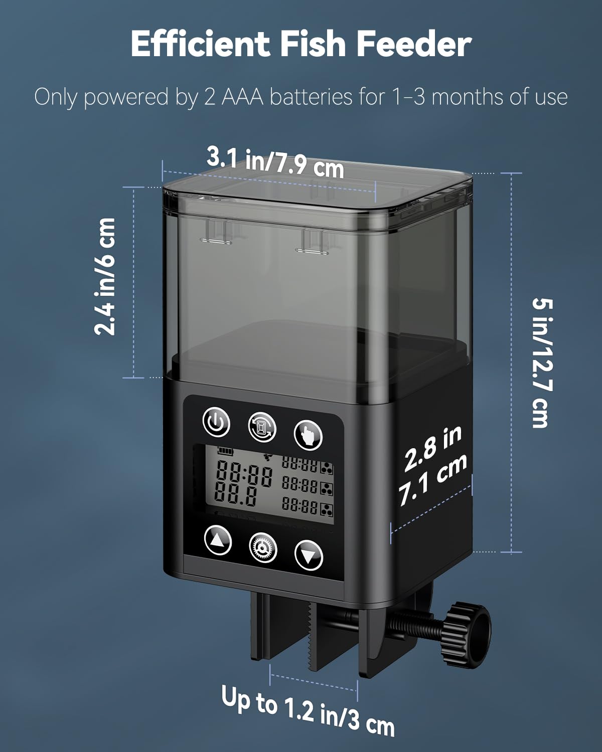 Pawfly Alimentatore automatico di pesci per acquario 320 ml con timer
