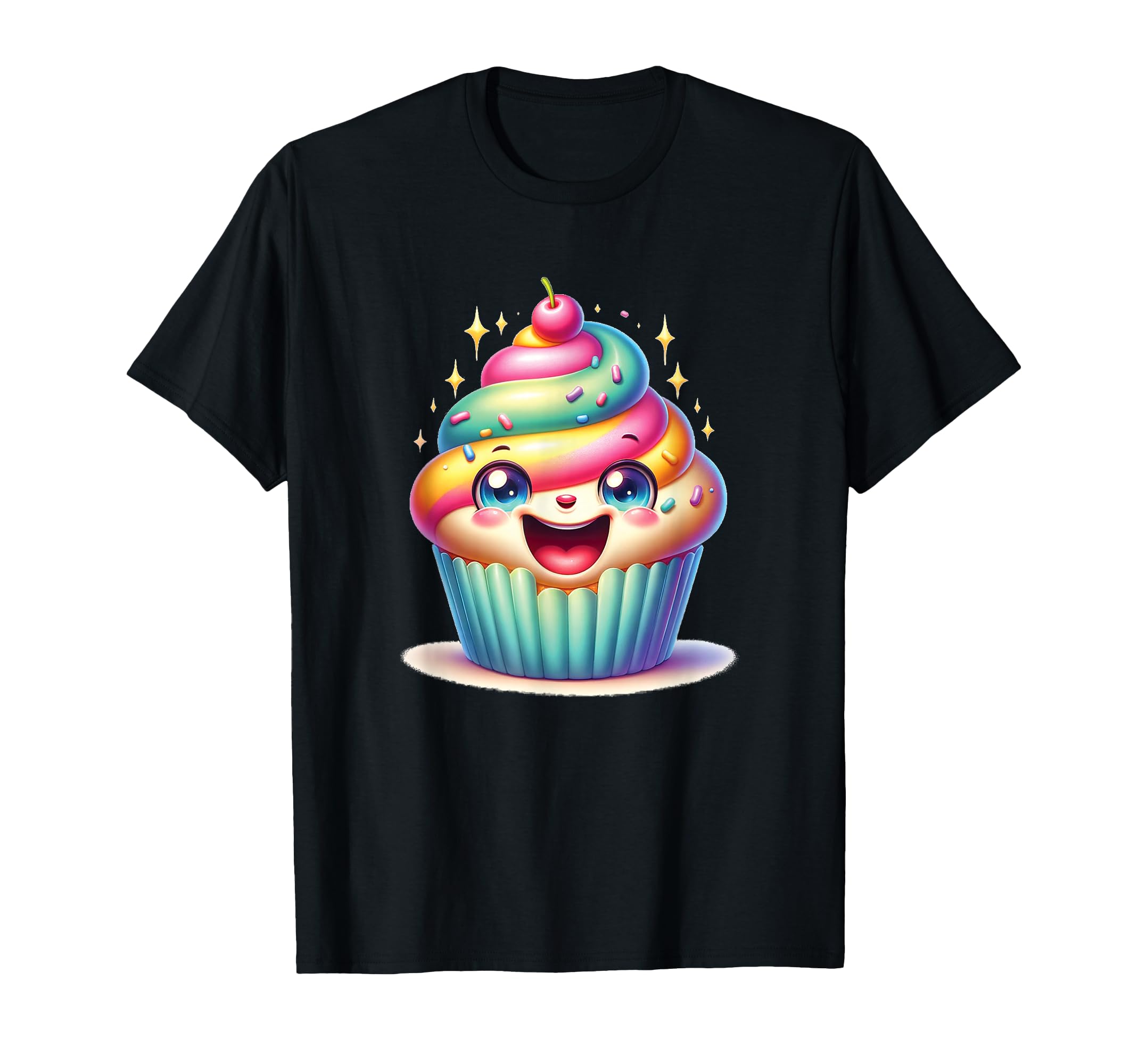 Cupcake Designs Unisex-Adults, Unisex-Kids Black Short Sleeve Classic Fit T-Shirt