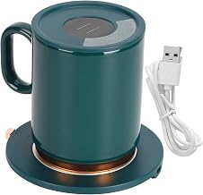 Aquecedor de copos USB digital 55 °C tapete de aquecimento termostático de leite, aquecedor de café para mesa, acessórios de café, para café e chá aquecedor portátil para viagem casa escritório verde